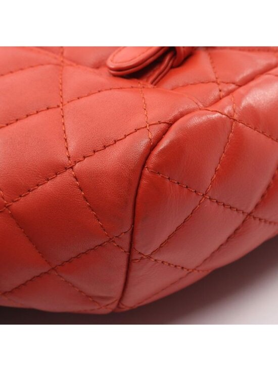 Chanel Rucksack Sac Backpack Quilted Orange Leather Chain main image 10